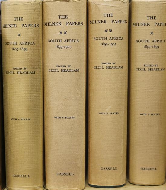 Headlam, C. (Ed.) - The Milner Papers, 2 vols, quarto, green cloth with d.j.s, London 1933 - 2 sets (4)